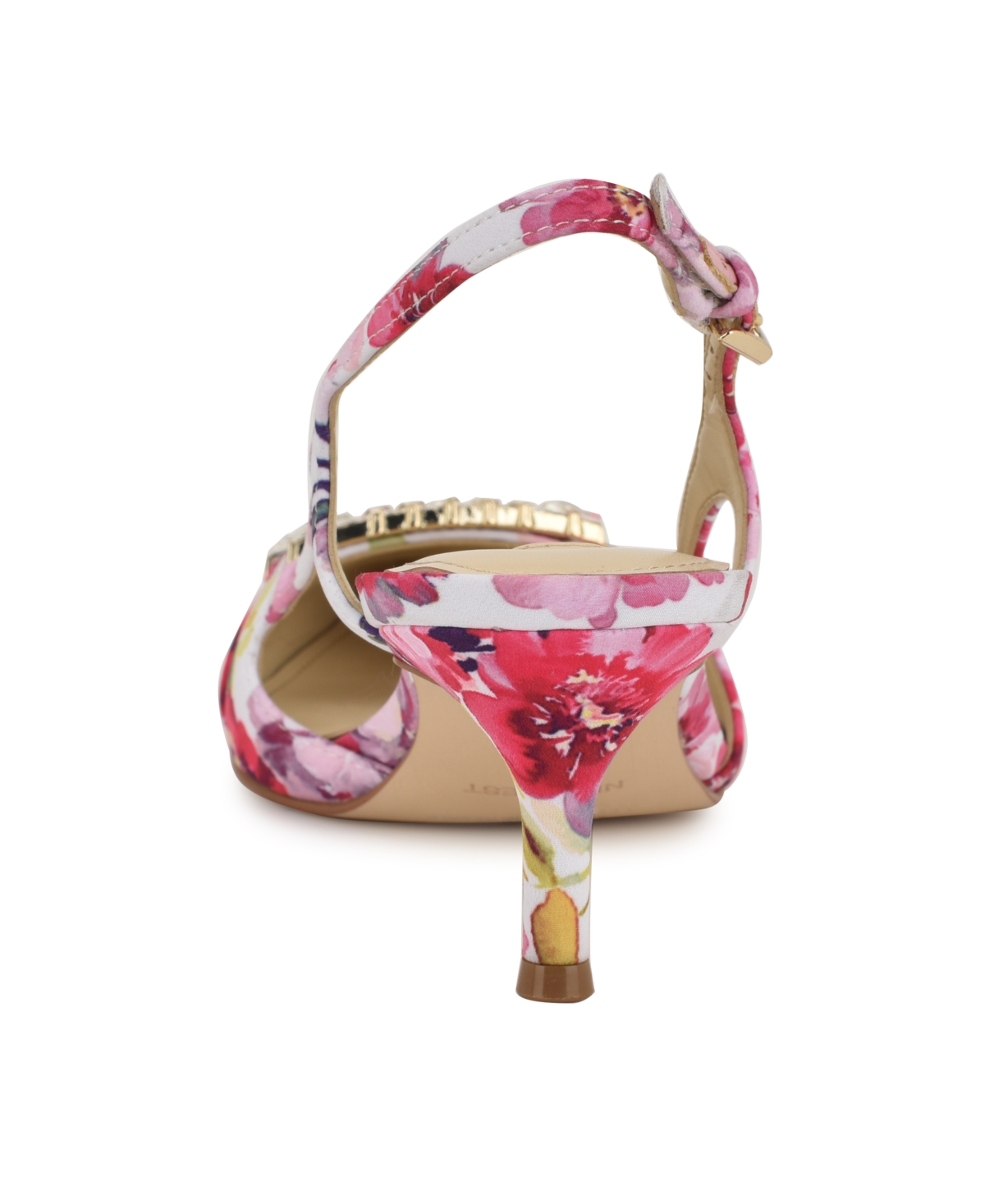 Shop Nine West Women's Neeri Pointy Toe Dress Pumps In Pink Tea Party Floral