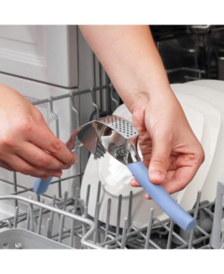 Garlic Press Comfort Grip with Peeler and Brush