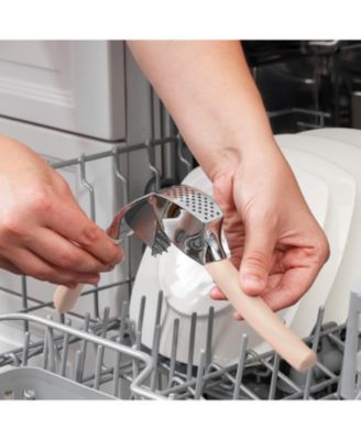 Garlic Press Comfort Grip with Peeler and Brush