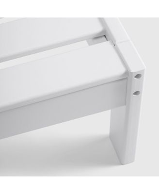 Outdoor Patio HDPE Right Arm Facing Sectional White Corner Club Chair with Patio Cushions