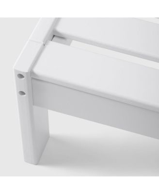 Outdoor HDPE Deep Seating Modular Armless Patio White Chair with Cushions