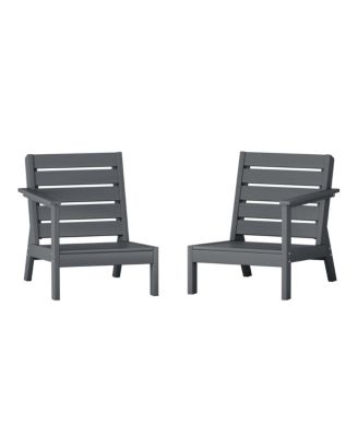 Outdoor Patio HDPE Deep Seating Sectional Loveseat