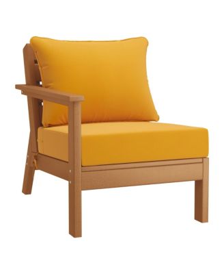 Outdoor 5-Piece Teak Modular Sectional Patio Furniture Sofa Set