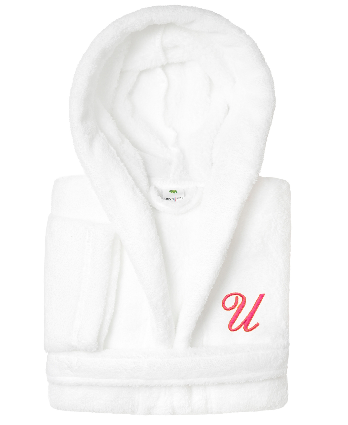 LINUM HOME PERSONALIZED KIDS SUPER PLUSH HOODED BATHROBE 