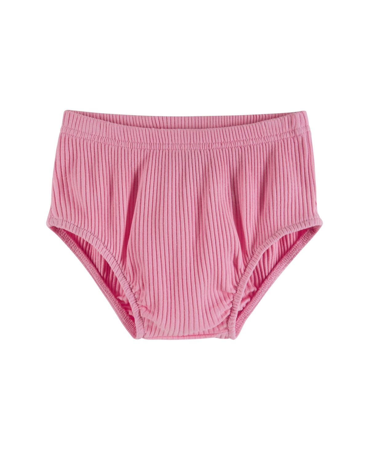 Andy & Evan Baby Girls Pink Rib Knit Top w/Attached Chambray Tiered Skirt Set