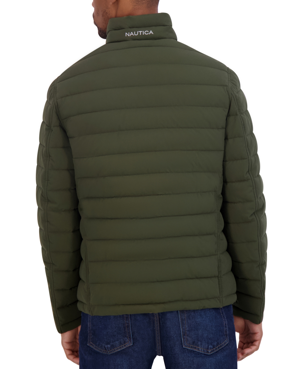 Nautica Men's Reversible Quilted Puffer Jacket In Black