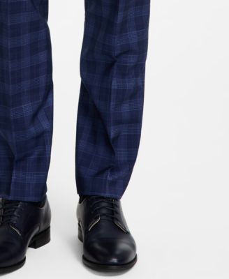 Men's Modern-Fit Plaid Suit Pants