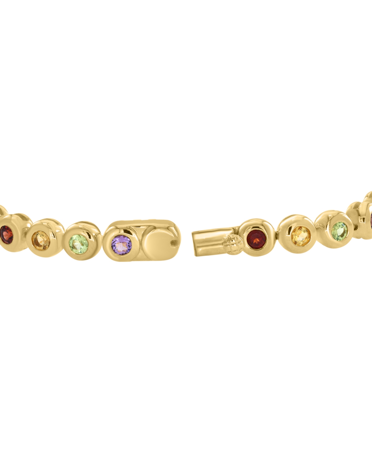 Effy Collection Effy Multi-gemstone Bezel Tennis Bracelet (6-3/4 Ct. T.w.) In 14k Gold In Multi Gemstone