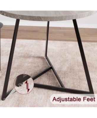 Round Dining Table Set for 2 – Compact Kitchen Dinette with Upholstered Chairs for Small Spaces, Apartments, or Breakfast Nooks