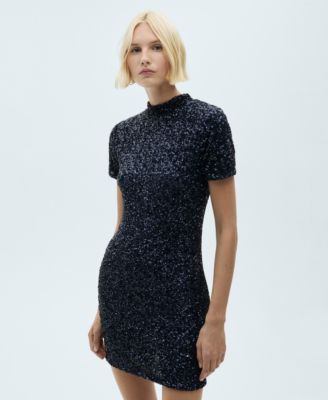 mango short sequin dress MANGO Women's Short Sequin Dress