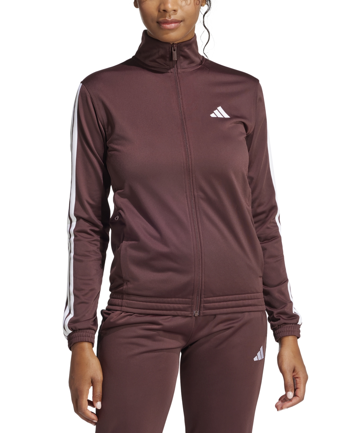Adidas Originals Women's Tricot 3-stripes Track Jacket In Aurora Ruby,white