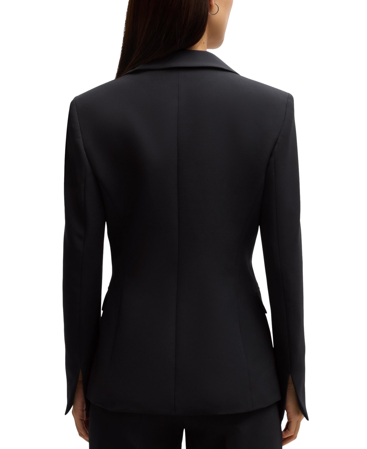 Hugo Boss Boss By  Women's Double-breasted Closure Slim-fit Jacket In Dark Blue