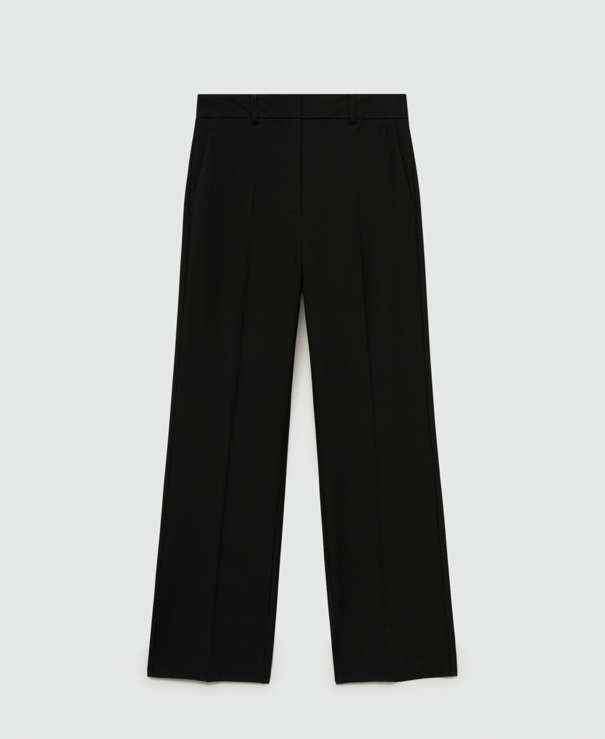 Mango Women's Flowy Straight-fit Pants In Black
