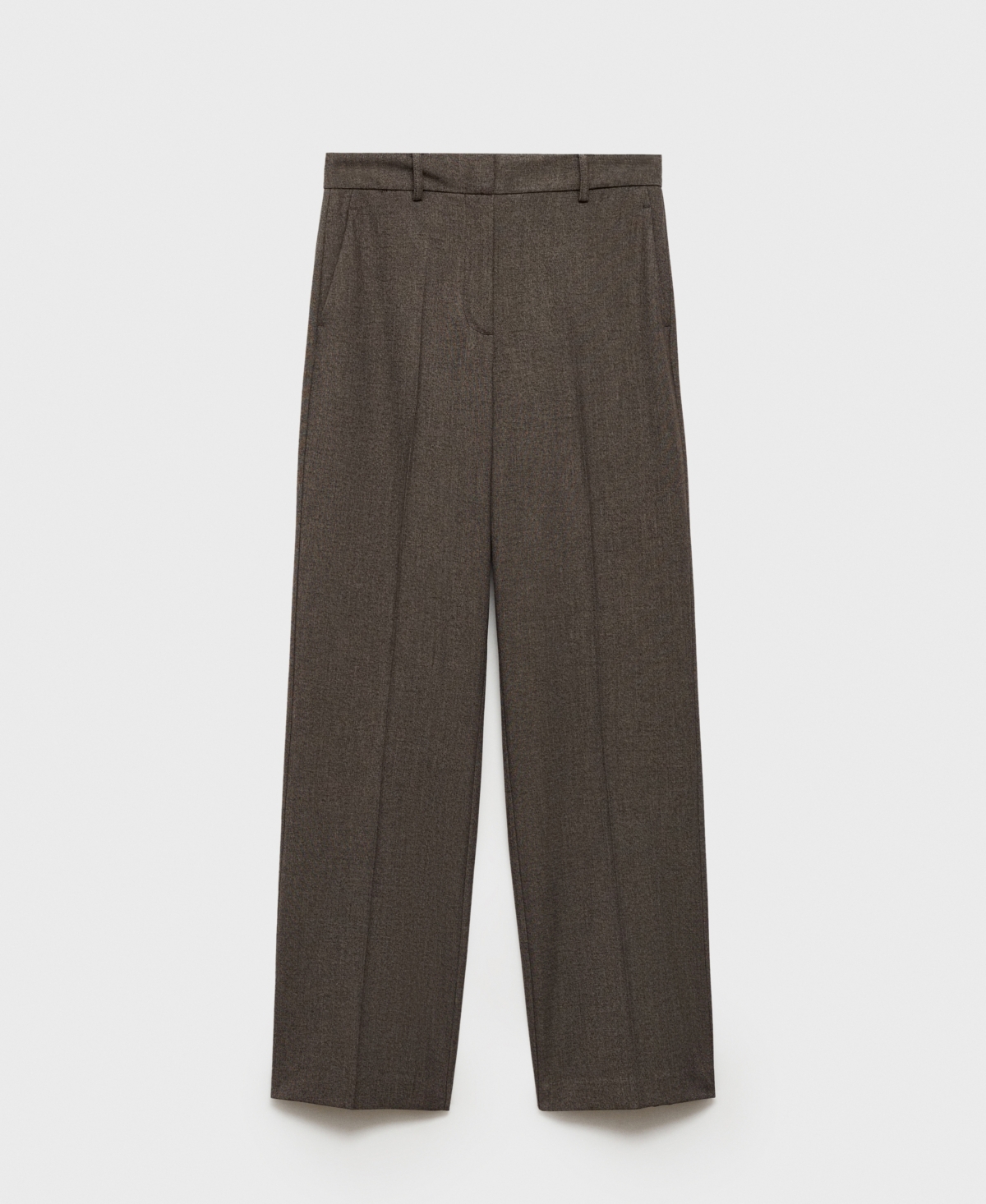 Shop Mango Women's Flowy Straight-fit Pants In Brown