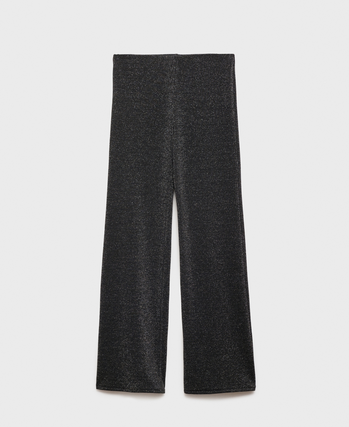 Mango Women's Lurex-knit Flared Pants In Gray
