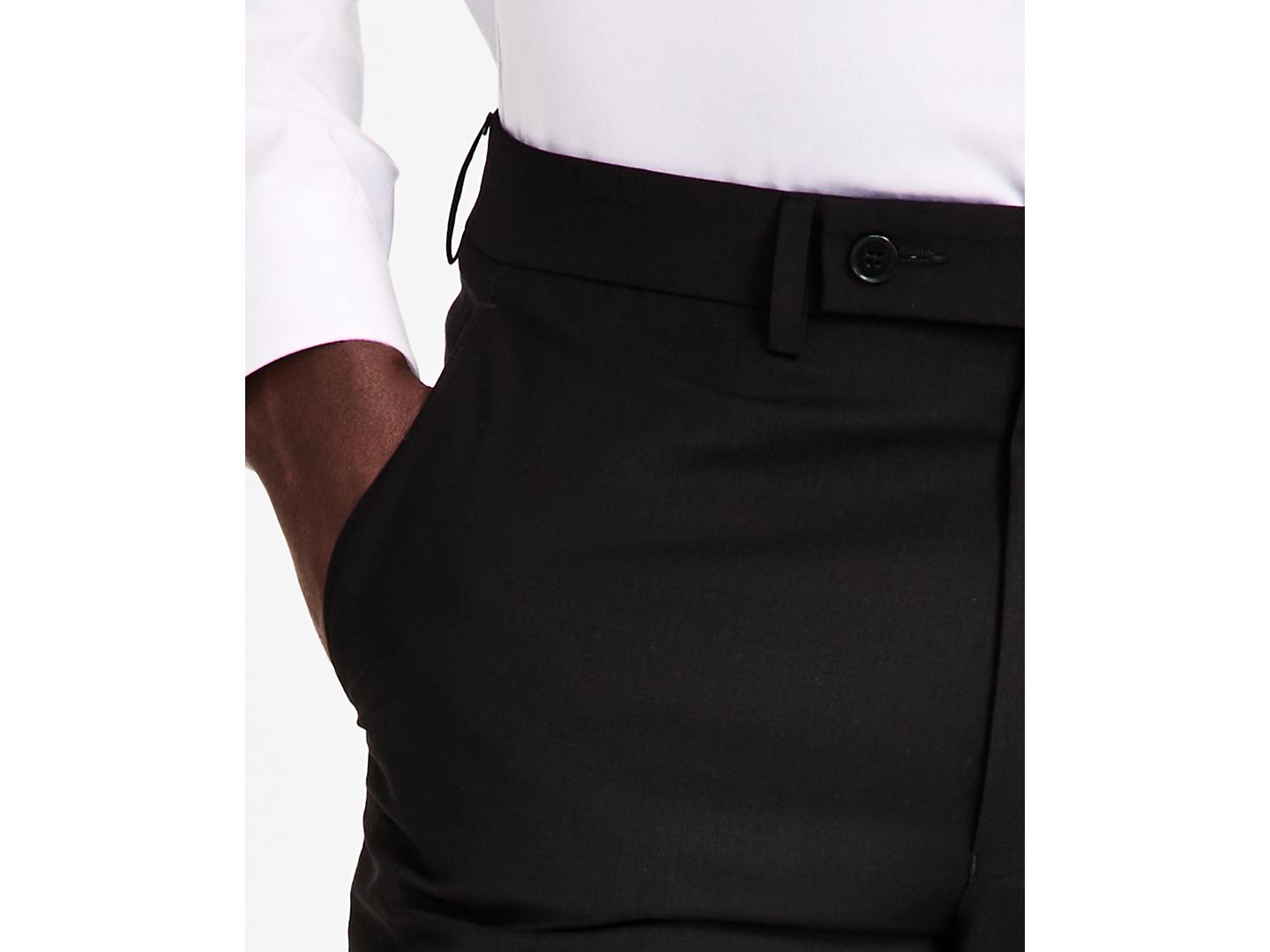 Мужские брюки Calvin Klein Extra Slim Wool Blend Suit, цвет: Чёрный — фото 5