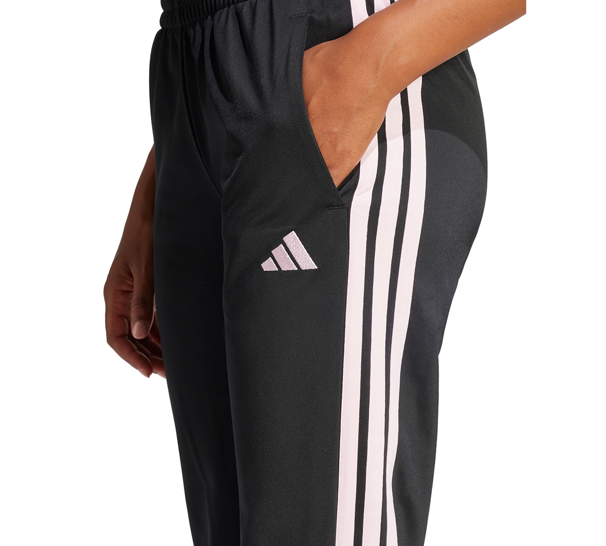 Adidas Originals 3-stripes Stretch Cotton Leggings In Black,clear Pink