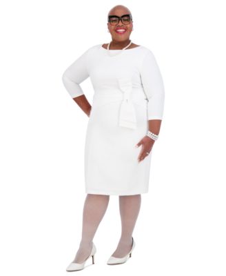 Kasper Women's Side-Tie 3/4-Sleeve Crepe Dress - Macy's