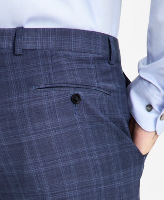 Men's Slim-Fit Wool Blend Suit Pants