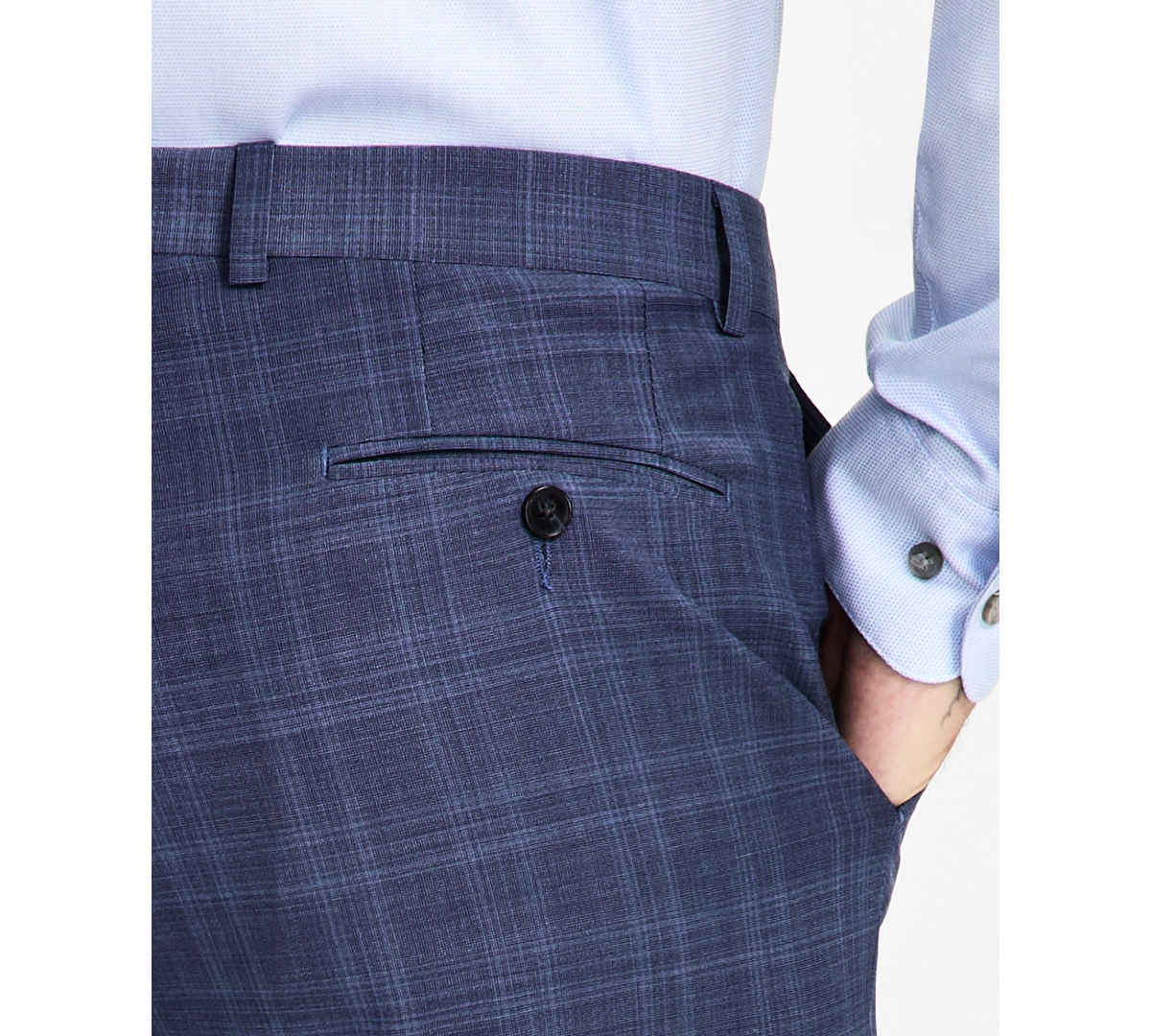 Calvin Klein Men's Slim-fit Wool Blend Suit Pants In Blue