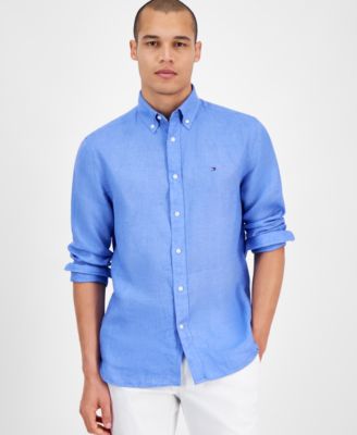 Tommy Hilfiger - Men's Regular-Fit Pigment-Dyed Linen Shirt