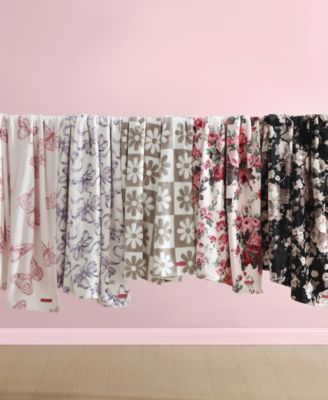 Betsey Johnson Malachite Butterfly Ultra Soft Plush Fleece Blanket, King