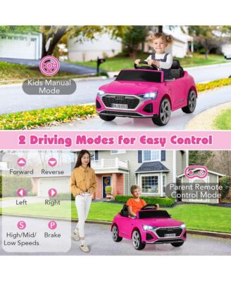 12V Kids Ride On Car w/Remote Control 4 Wheels Suspension 3 Speeds LED Headlight