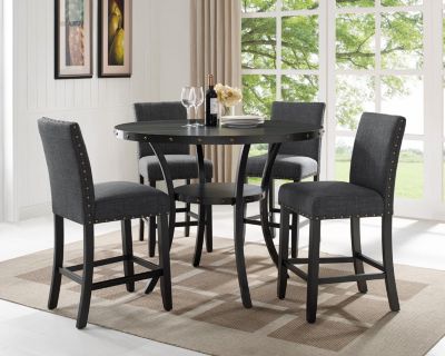 Set of 2 Counter Height Stools with Nailhead Trim-The Pop Home