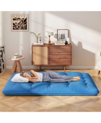 Full Size Foldable Futon Mattress with Washable Cover and Carry Bag