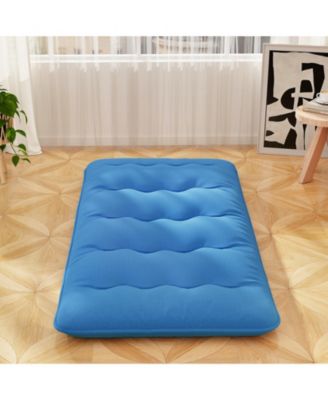 Foldable Futon Mattress with Washable Cover and Carry Bag for Camping-Twin Size
