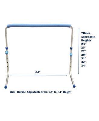 AMBER Track and Field Self Return Aluminum Hurdle Midi Adjustable from 23" to 34" (Set of 3)