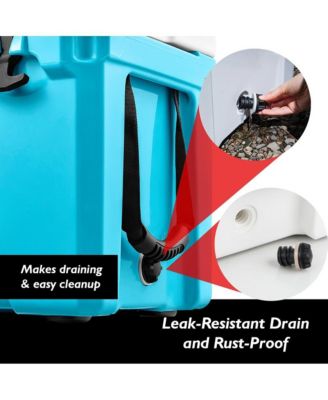 50-Quart Portable Cooler Box, Holds Up to 63 Cans