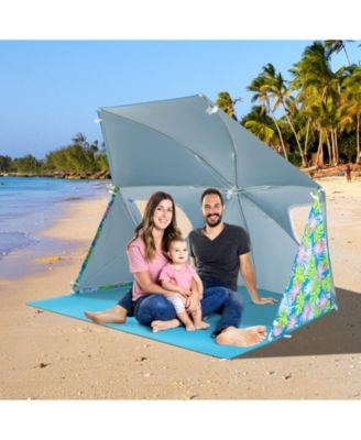 UPF50+ Sun Protection Beach Umbrella Tent with Portable Carrying Bag