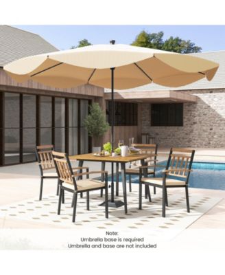 5 Pieces Patio Dining Set with Cushions and 1.9 inches Umbrella Hole