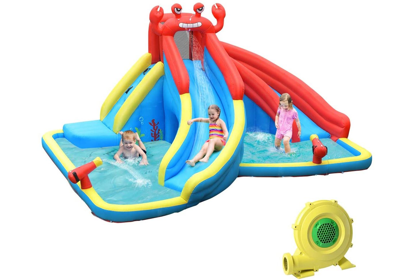 Детская игрушка GOUUN Inflatable Water Slide Bounce House with Water Cannon and Blower — фото 2