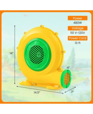 480W Air Blower Air Pump Fan with Convenient Handle and Ground Stakes