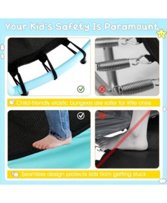 48 Inch Toddler Trampoline with Safety Enclosure Net