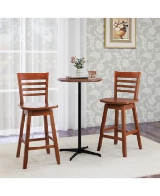 Counter Height Barstools Set of 2 with Footrest for Kitchen Island Bar