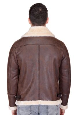 Men's Faux Shearling Bomber Jacket
