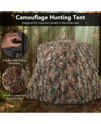 360  One Way See Through Ground Hunting Blind for Deer and Turkey Hunting