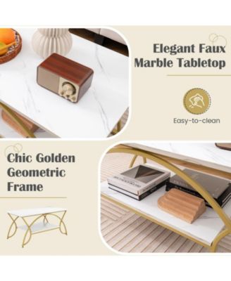 2-Tier Table Rectangle for Living Room