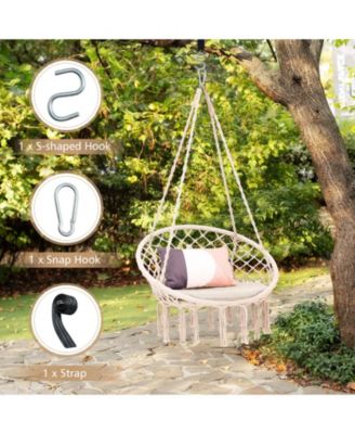 Cushioned Hammock Swing Chair with Hanging Kit