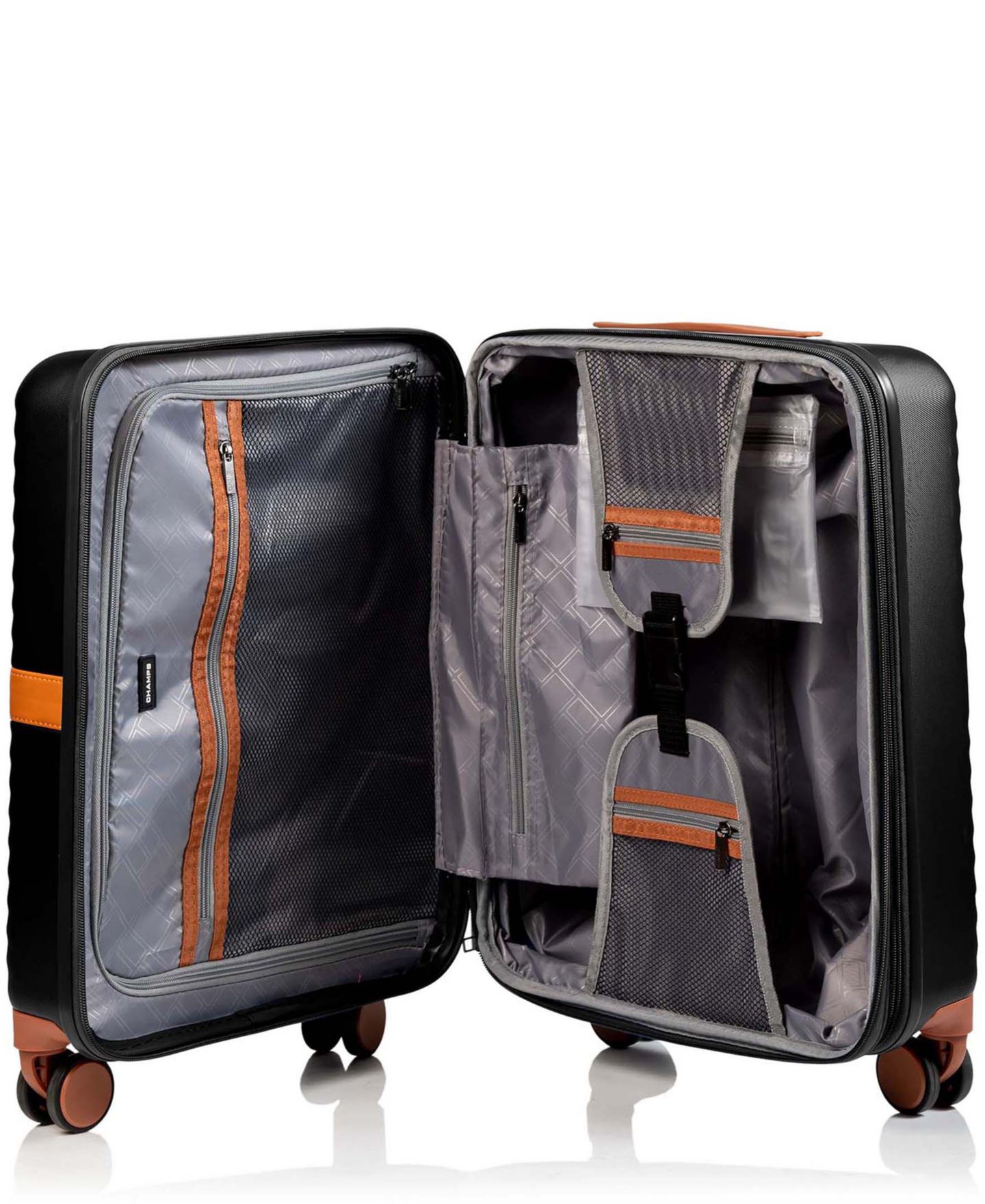 Чемодан CHAMPS 20" Vintage II Collection Carry-on Luggage, цвет: Чёрный — фото 2