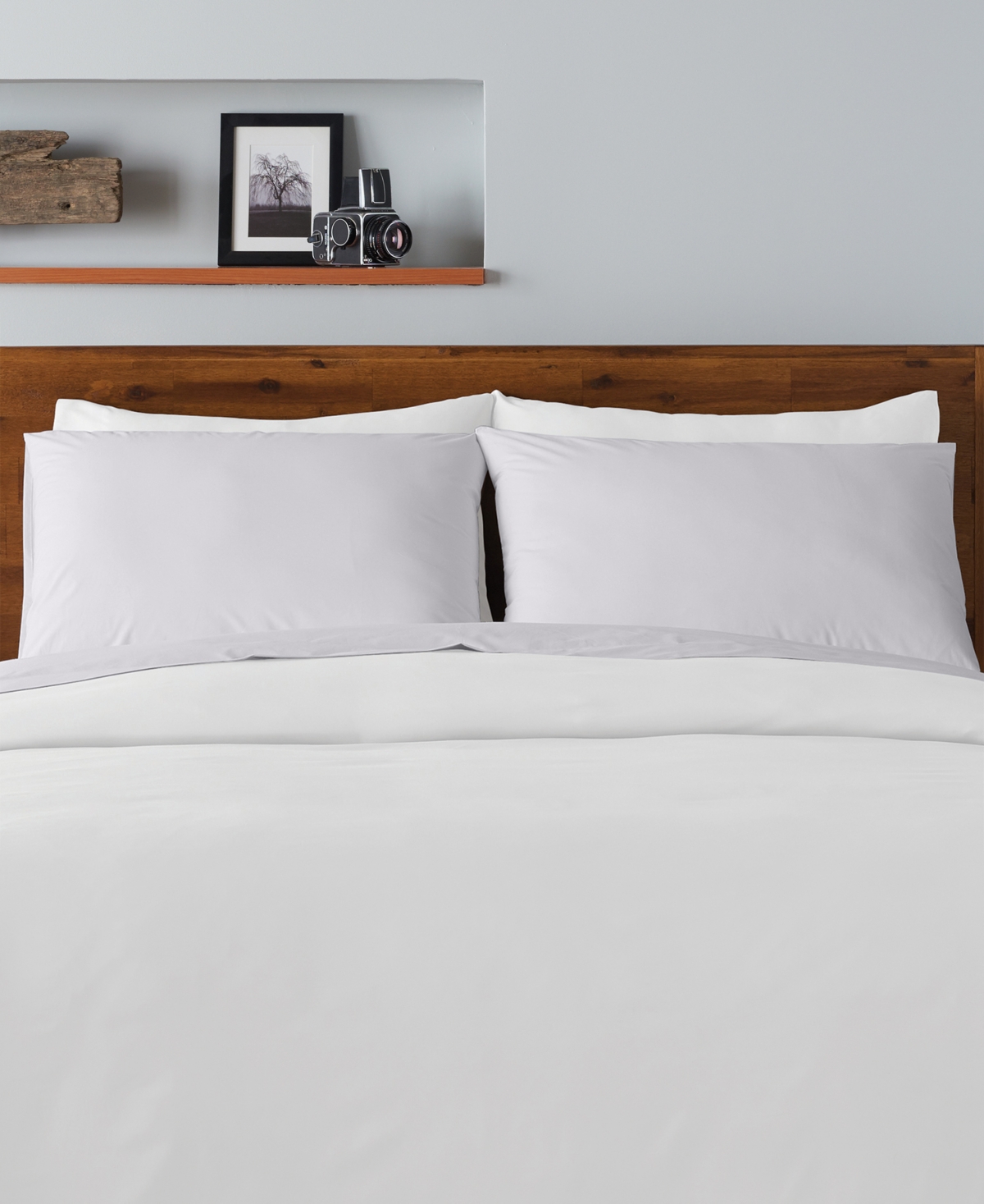 Ella Jayne Percale Cool And Crisp 500 Thread Count 100% Cotton Pillowcase Set, Standard In Lilac