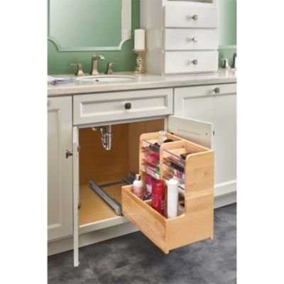 24" Wood Vanity Base Cabinet Organizer w/ Soft-close, 441-12VSBSC-1