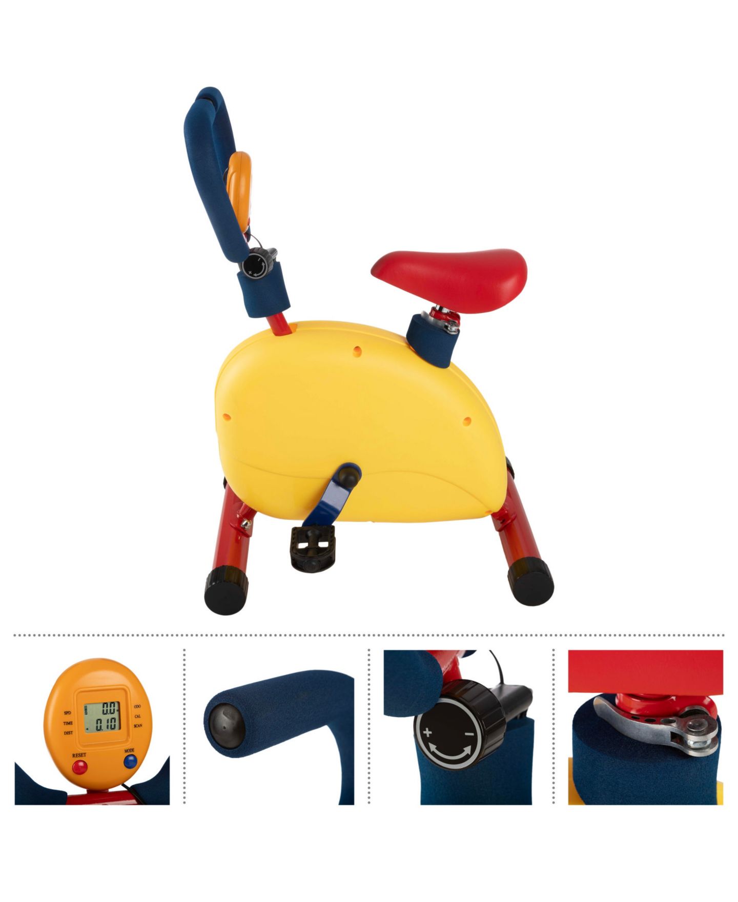 Детская игрушка Trademark Global Hey Play Adjustable-Seat Indoor Exercise Bike, Ages 4+ — фото 8