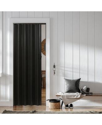 36 x 80 Inch Plaza Espresso Vinyl Accordion Door with Hardware