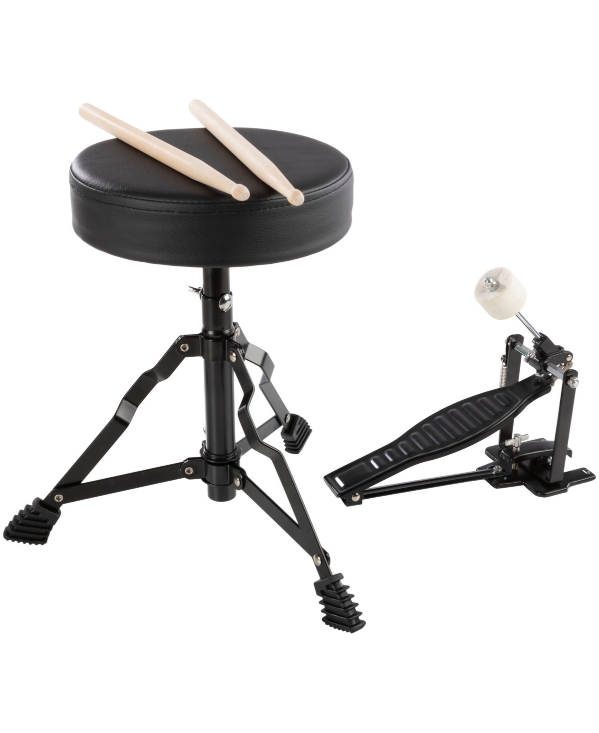Trademark Global Hey Play 3-piece Beginner Drum Set In Black