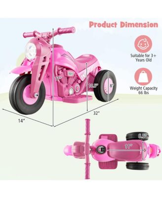 6V Kids Bubble Car Electric Ride on Motorcycle w/ Music Button & LED Headlight