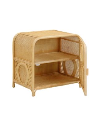 17.7" Rattan Nightstand